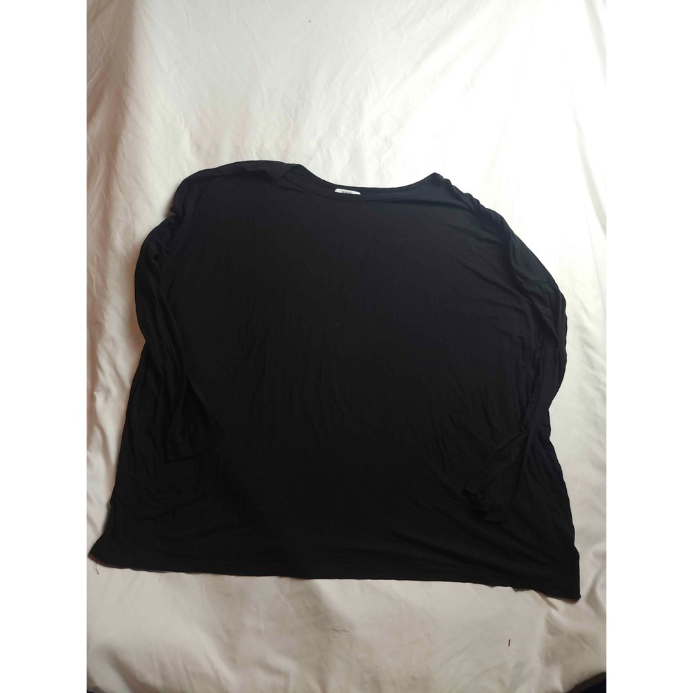 Piko Tunic Top Women Size XXL Black Minimalist Oversized Boxy Cozycore Lagenlook